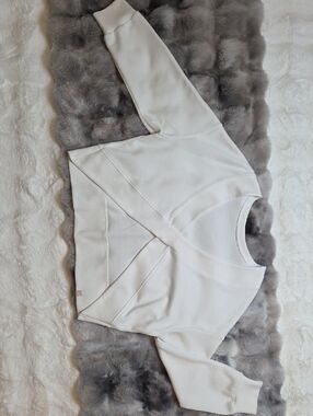 Alexander Jane White Cropped Sweater